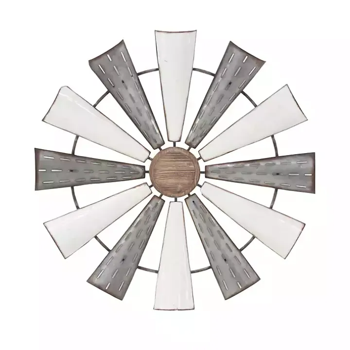 Rustic Metal Windmill Wall Plaque