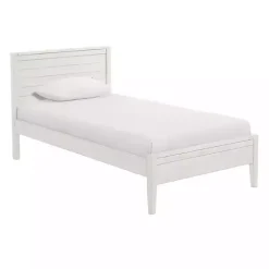 Rustic White Pine Panel Twin Bed Frame