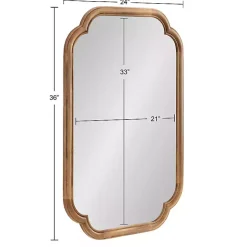 Rustic Wood Scallop Wall Mirror