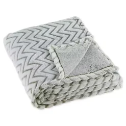 Sage Chevron Plush Throw