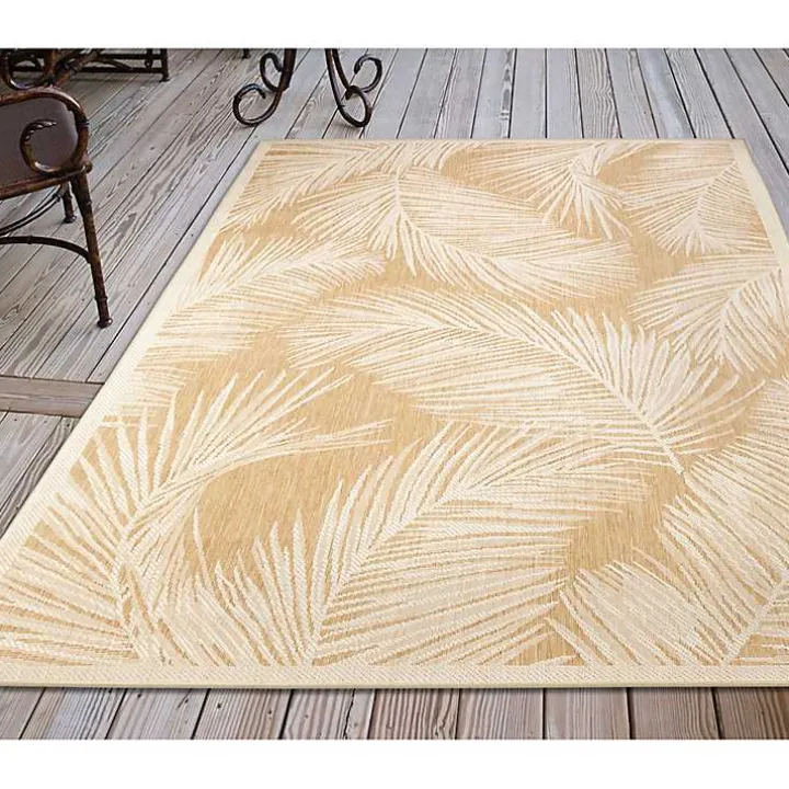 Sand Cabo Palm Indoor/Outdoor Rug, 7x9