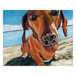 Sand Dog Giclee Canvas Art Print