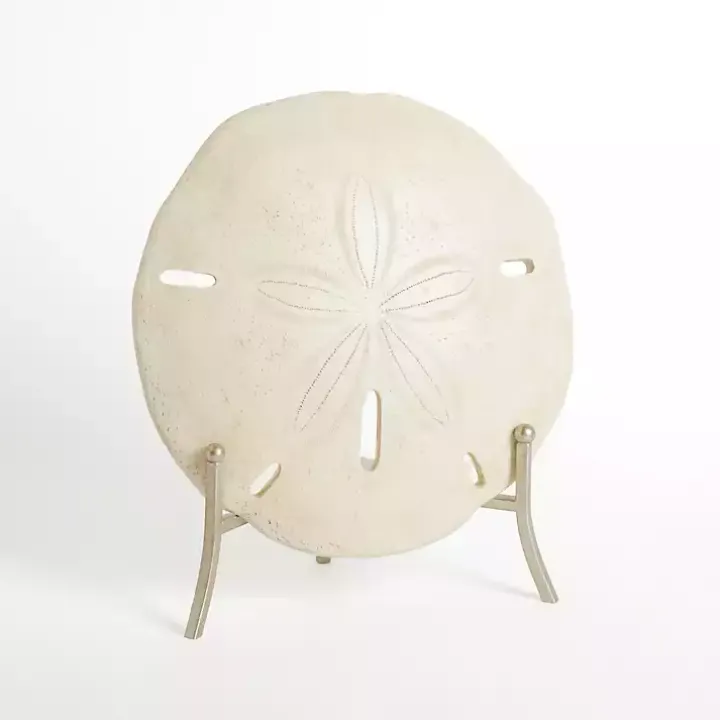 Sand Dollar Statue with Metal Stand