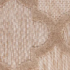 Sandstone Natural Trellis Outdoor Area Rug, 4x6