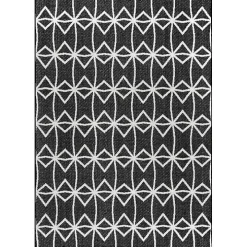 Sanford Gray Geometric Shapes Outdoor Rug, 8x10