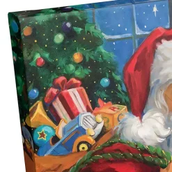 Santa Checking His List Canvas Art Print