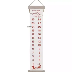 Santa Visits Countdown Hanging Wall Plaque