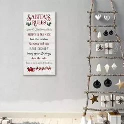 Santa's Rules Framed Canvas Print