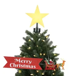 Santa's Sleigh with Banner Animated Tree Topper
