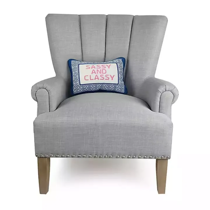 Sassy and Classy Needlepoint Throw Pillow