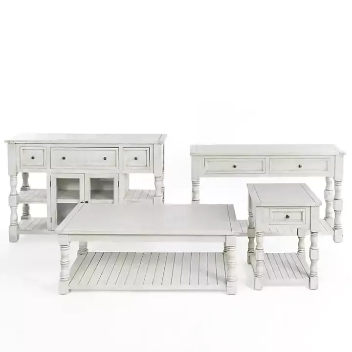 Savannah Cream Distressed Side Table