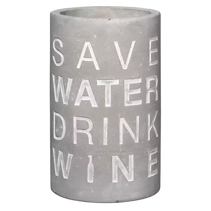 Save Water Drink Wine Concrete Wine Bottle Cooler