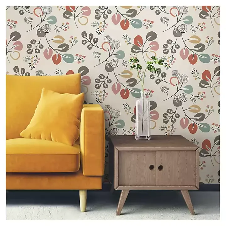 Scandinavian Botanical Peel & Stick Wallpaper