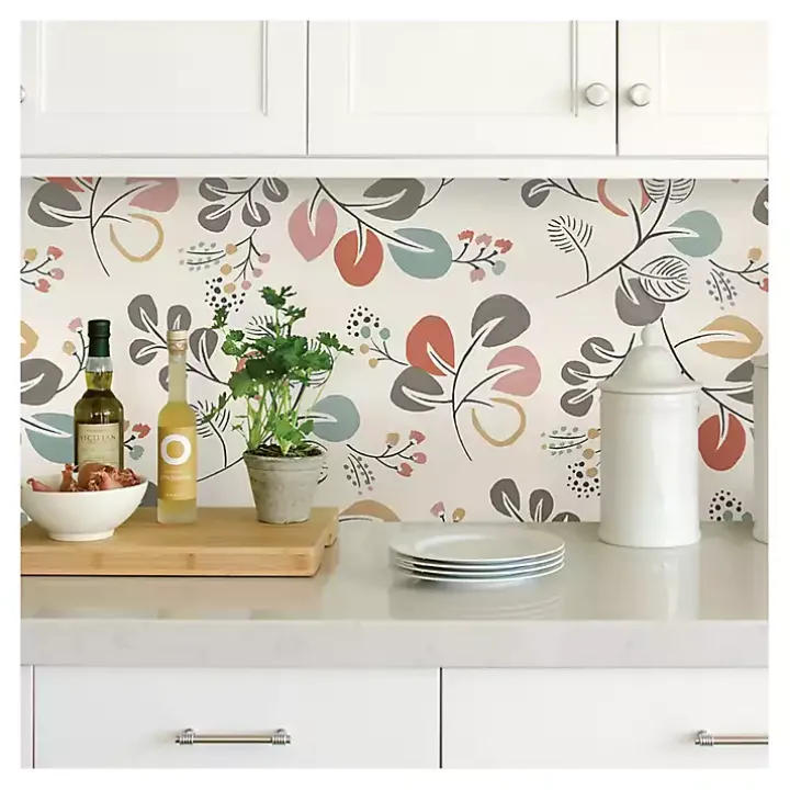 Scandinavian Botanical Peel & Stick Wallpaper
