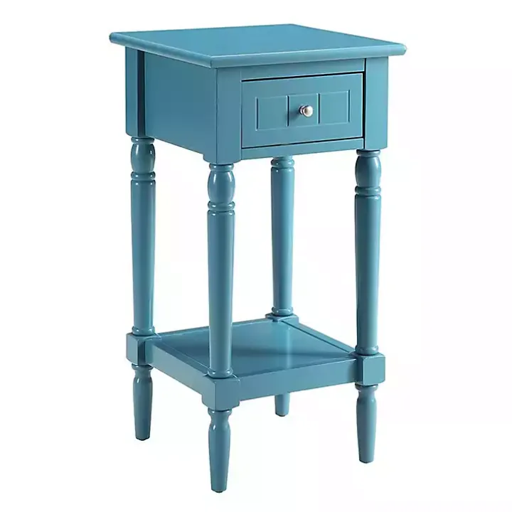 Sea Blue French Country Square Accent Table