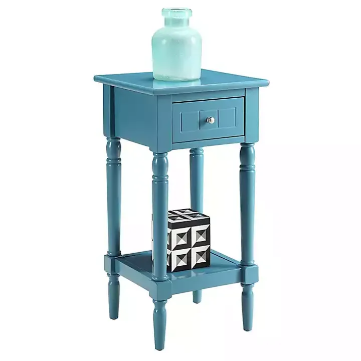 Sea Blue French Country Square Accent Table