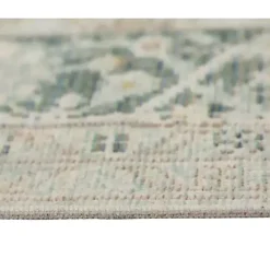 Sea Green Vintage Medallion Area Rug, 5x7