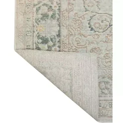 Sea Green Vintage Medallion Area Rug, 7x10