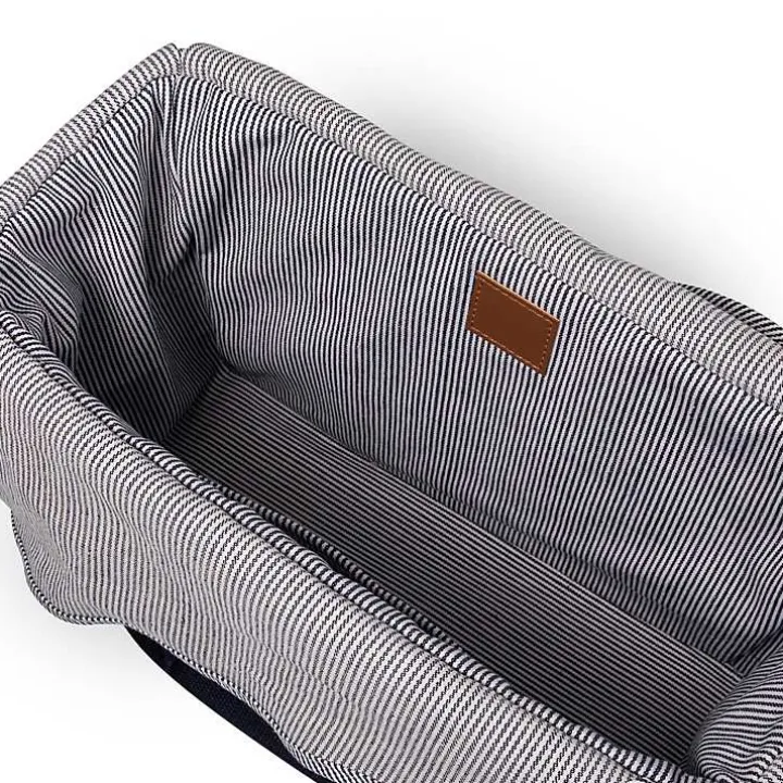 Seagrass Navy Tie Top Picnic Basket
