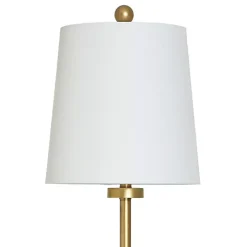 Seeded Glass & Gold Metal Buffet Lamp