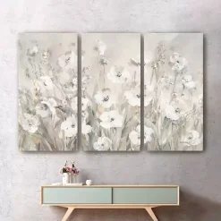 Shades Of White Canvas Art Prints, Set of 3