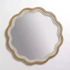 Shelby Natural Wood Scalloped Wall Mirror