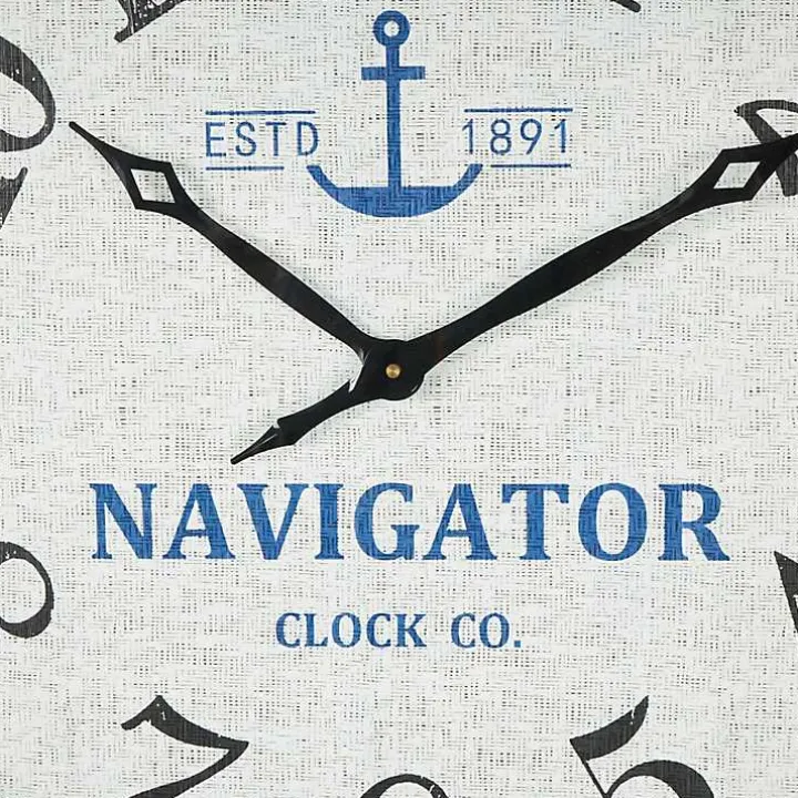 Ship Wheel Wood and Rope Wall Clock
