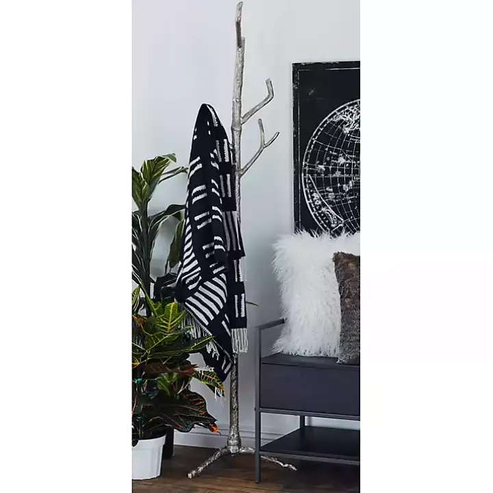 Silver Aluminum Tree Branch Coat Rack