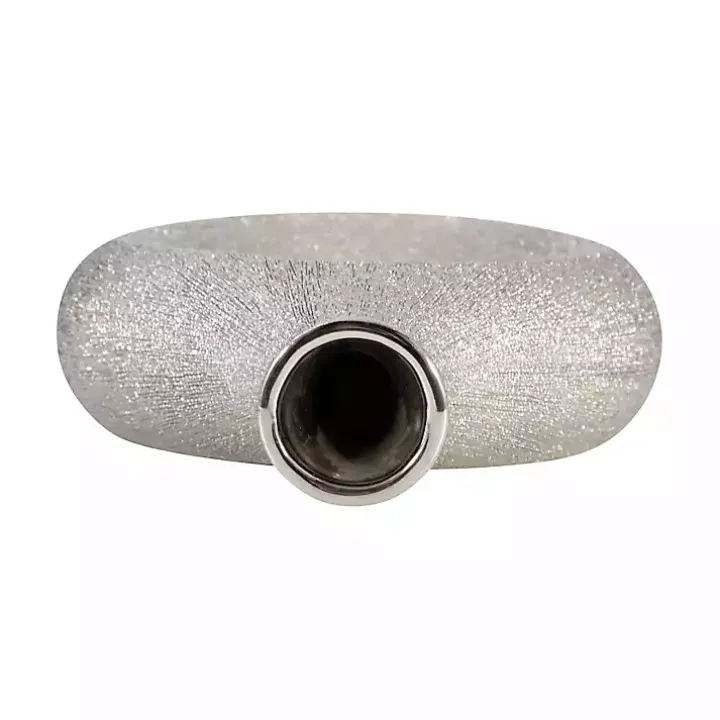 Silver Beaded Cut Out Vase