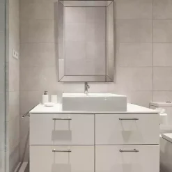 Silver Bevel Rectangle Wall Mirror