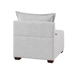 Silver Gray Modular Armless Accent Chair