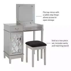 Silver Lattice Ella 2-pc. Vanity Set