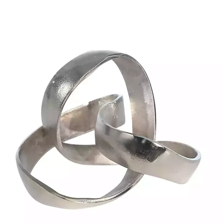 Silver Matte Knot Sculpture