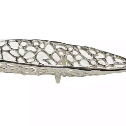 Silver Metal Leaf Trays, Set of 2