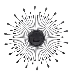 Silver Metal Sunburst Droplet Frame Clock