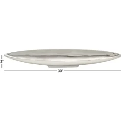 Silver Metallic Canoe Tray