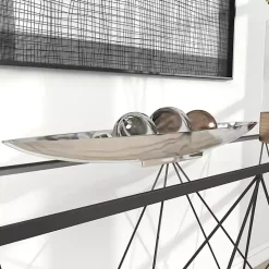 Silver Metallic Canoe Tray