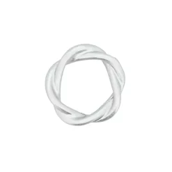 Silver Resin Twisted Napkin Rings, Set of 4