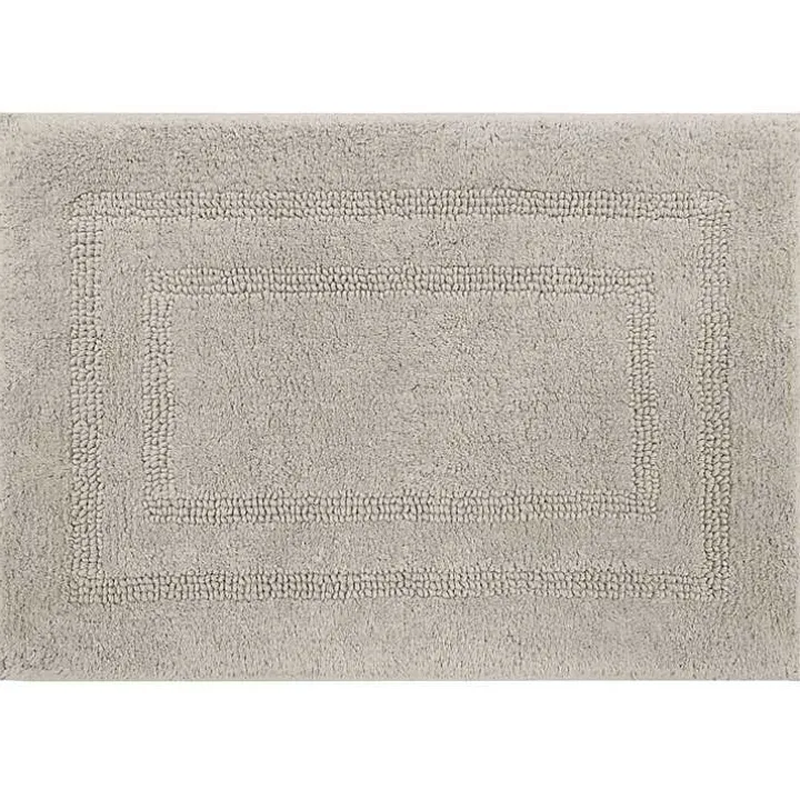 Silver Reversible Cotton Bath Mat, 60 in.