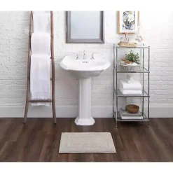 Silver Reversible Cotton Bath Mat, 60 in.