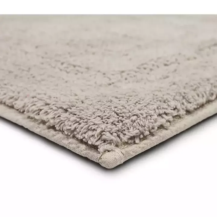 Silver Reversible Cotton Bath Mat, 45 in.