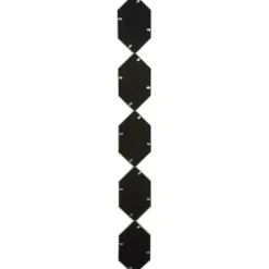 Silver Slim Stacked Hexagons Wall Mirror