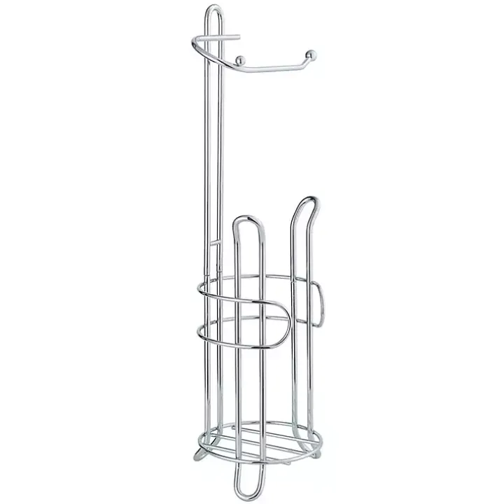 Silver Toilet Paper Storage Stand