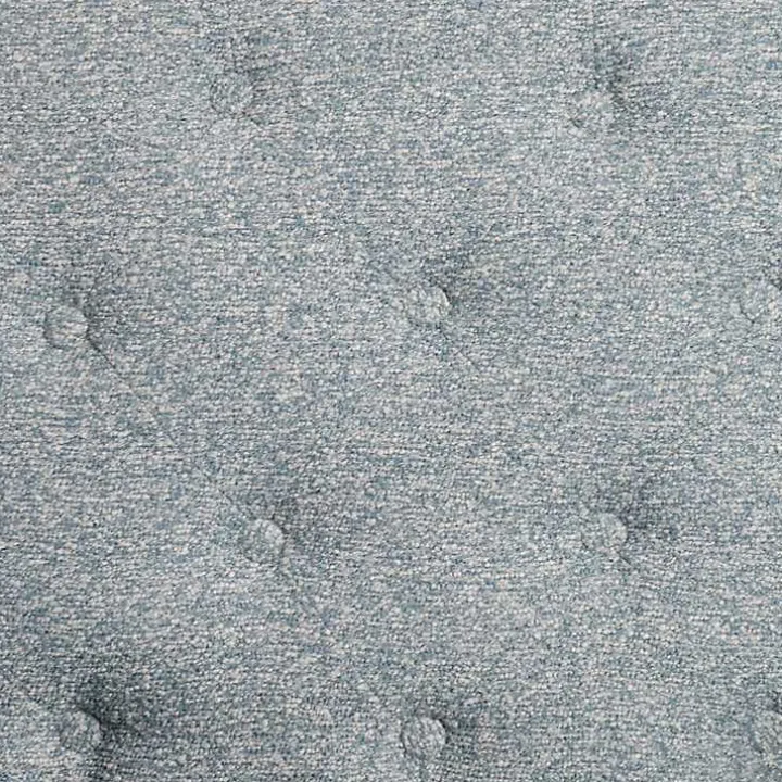 Sky Blue Boucle Tufted Chair & Ottoman Set