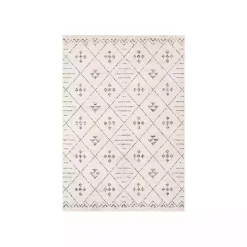 Slate Gray Diamond Print Area Rug, 7x10