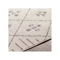Slate Gray Diamond Print Area Rug, 7x10