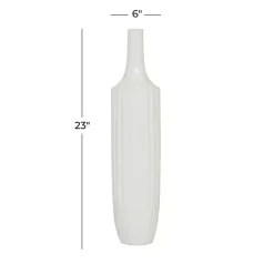 Slender Curtain Ribbed Vase