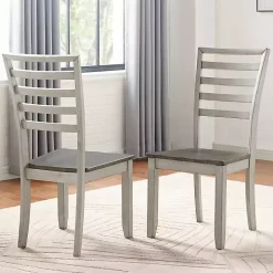 Smoked Alabaster and Honey Wood 7-pc. Dining Set