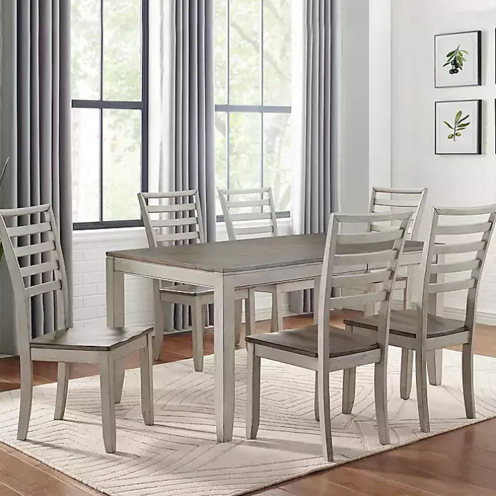 Smoked Honey and Alabaster Dining Chairs, Set of 2