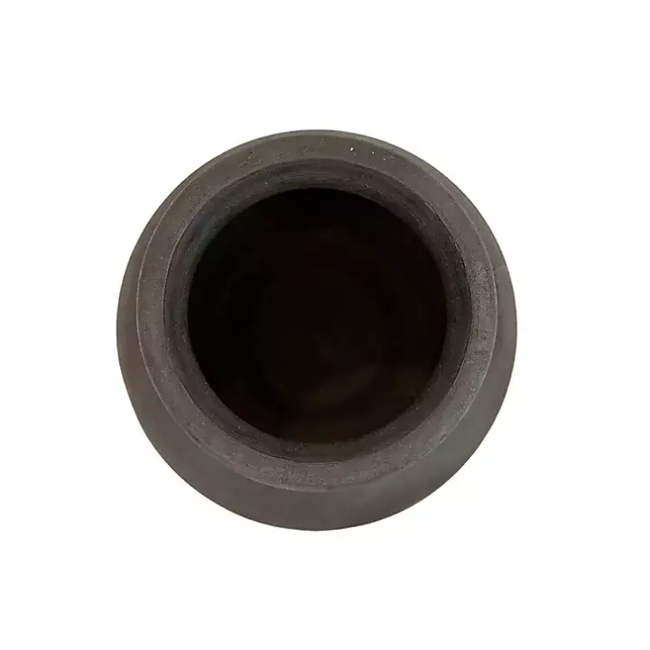 Smoky Black Terracotta Vase, 5 in.